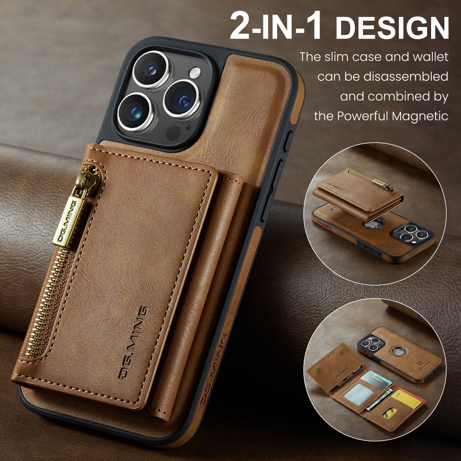 Wireless Charger Phone Case Magnetic Card Holder Protective Sleeve Wireless Charger Phone Case Magnetic Card Holder Protective Sleeve